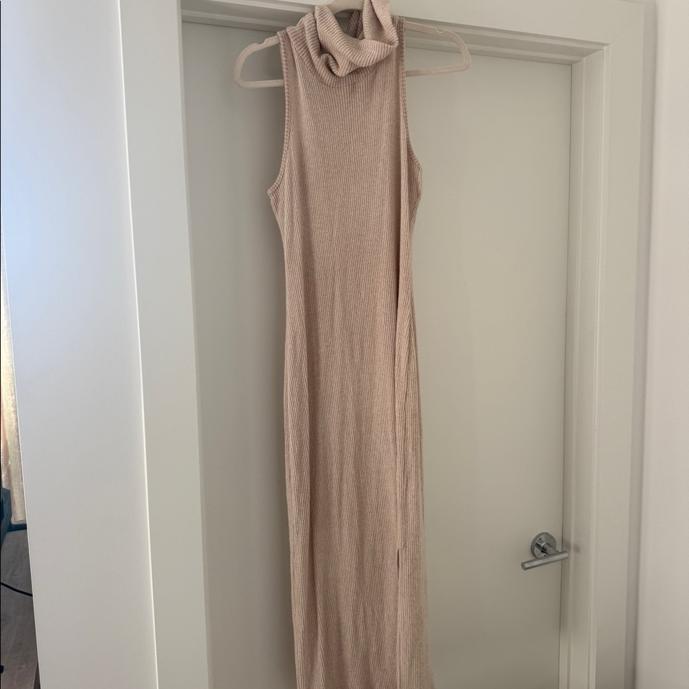 Turtleneck sweater maxi dress